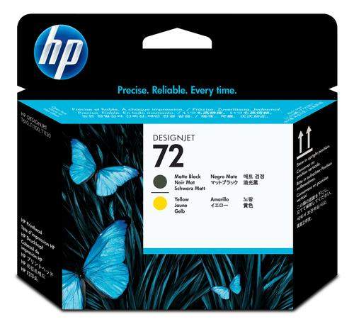 Original HP C9384A / 72 Druckkopf schwarz, gelb