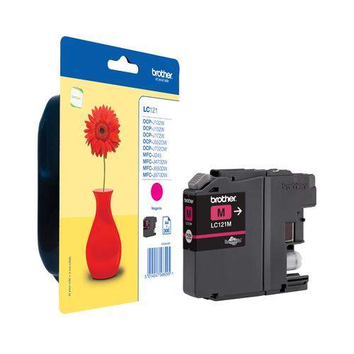 Original Brother LC-121M Tinte magenta