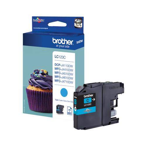 Original Brother LC-123C Tinte cyan