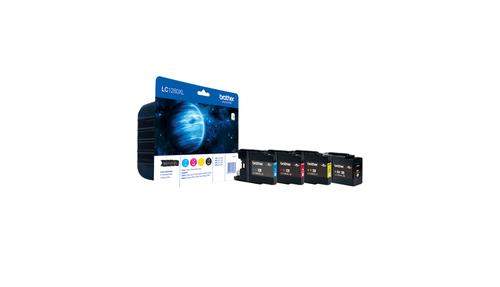 Original Brother LC-1280XLVALBP Tinte schwarz, cyan, magenta, gelb