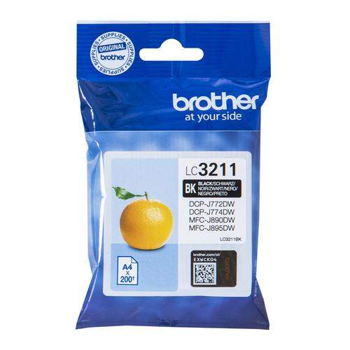 Original Brother LC-3211BK Tinte schwarz