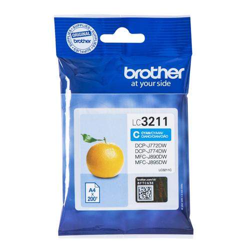 Original Brother LC-3211C Tinte cyan