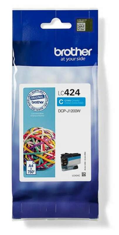 Original Brother LC-424C Tinte cyan