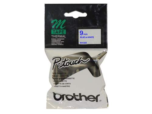 Brother M-K223 9mm Blue on White Tape