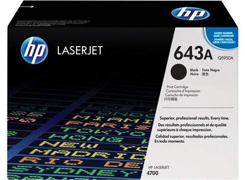 Original HP Q5950A+Q5951A+Q5952A+Q5953A Toner schwarz, cyan, magenta, gelb