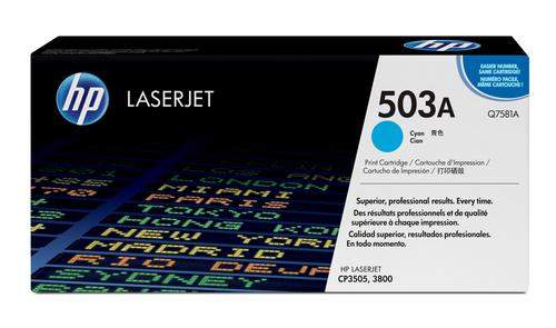 Original HP Q7581A / 503A Toner cyan