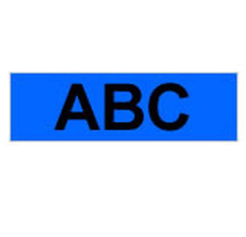 Brother Gloss Laminated Labelling Tape - 24mm, Black/Blue