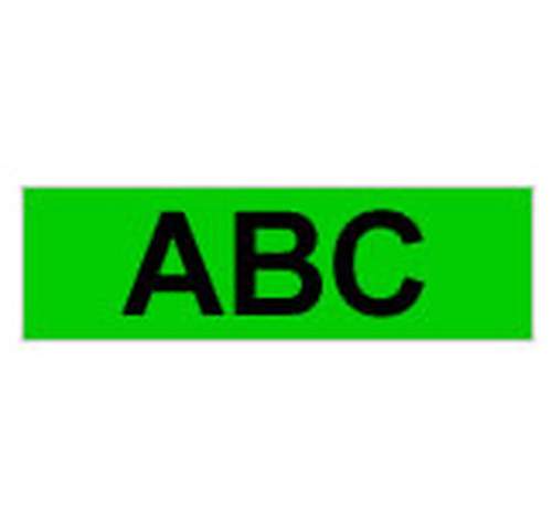 Brother Gloss Laminated Labelling Tape - 24mm, Black/Green