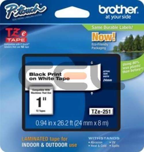 Brother TZE251CIV Label Etikette
