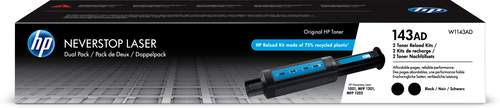 Original HP W1143AD / 143AD Toner schwarz - 2 Stück