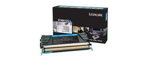 Original Lexmark X746A1CG Toner cyan