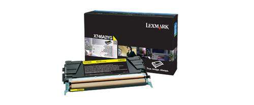 Original Lexmark X746A2YG Toner gelb