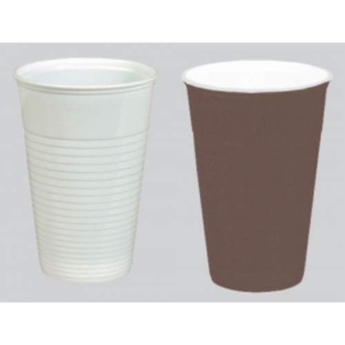 Einwegbecher Kaffeebecher 0,18 l 100 Stück braun/weiß