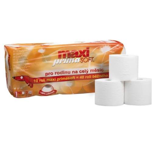 Toilettenpapier PRIMASOFT Maxi 10 2-lag. 60 m 10 Stk. weiß