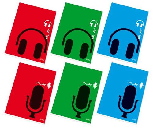 Notizblock PLAY, A4 50 Blatt unliniert,  60 g