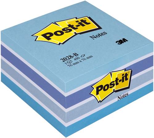 Haftnotizblock 450BL pastell blau POST-IT 2028-B Würfel  76x76mm