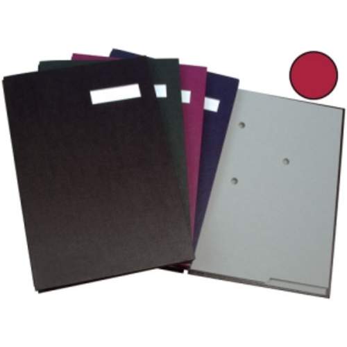 Unterschriftsbuch 20F. rot Q-CONNECT KF31011   Kunstst