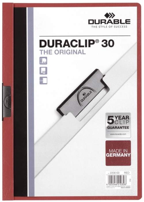 Clip-Mappe A4 Duraclip rot DURABLE 2200 03