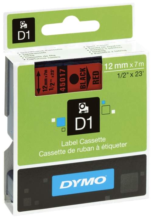 Schriftband D1 45017 rot/sw DYMO S0720570 12mm 7m