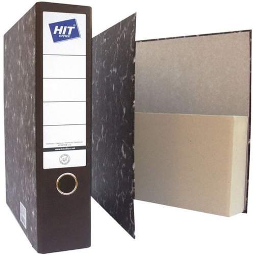Ordner aus Hartpappe, A4, 8 cm, schwarz Marmor