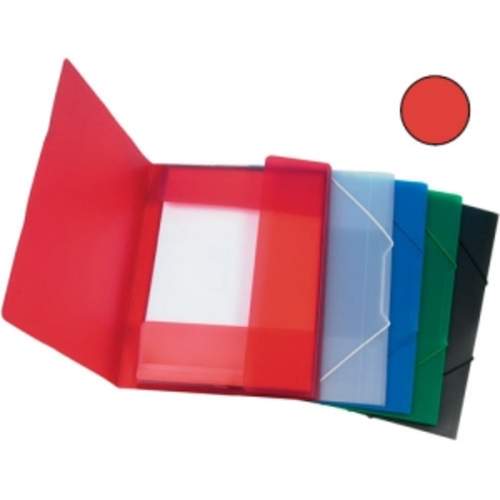 Dreiflügelmappe rot transparent Q-CONNECT KF02311 A4 PPL