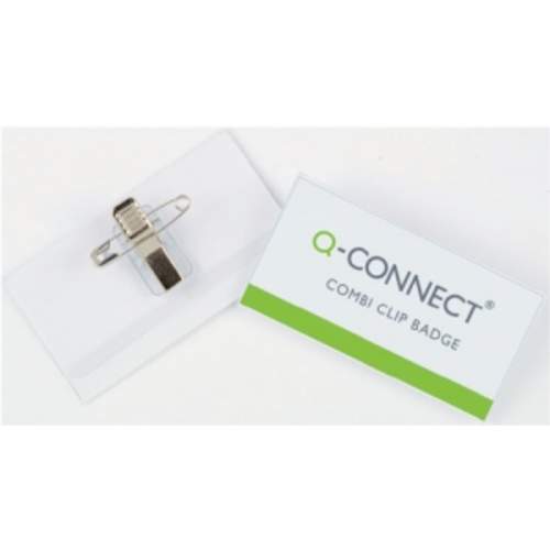 Namensschild 50 Stück m.Klemme Q-CONNECT KF01567 54x90mm
