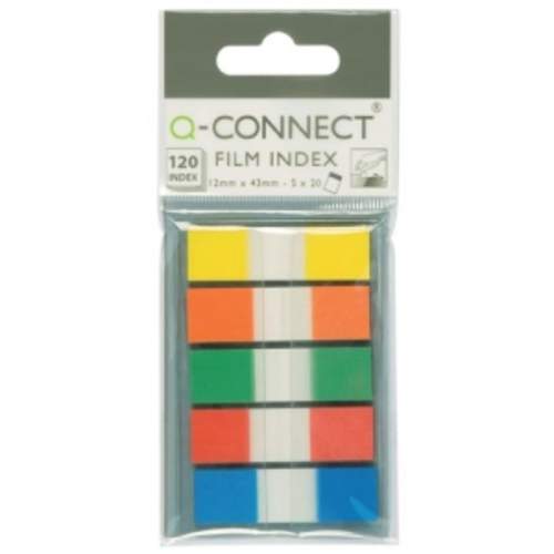 Index Marker 5x20 Blatt 5-färbig Q-CONNECT KF14966 12,5x43mm