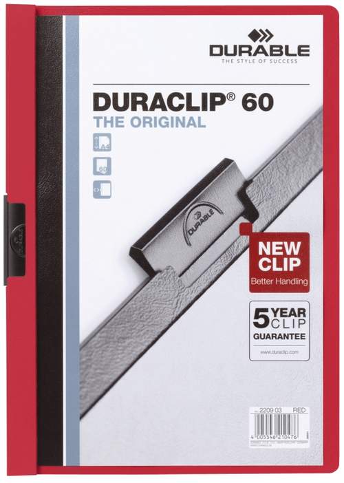 Clip-Mappe A4 Duraclip rot DURABLE 2209 03