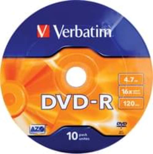 DVD VERBATIM Spindel, 16x, 4,7 GB/120min 10 Stk