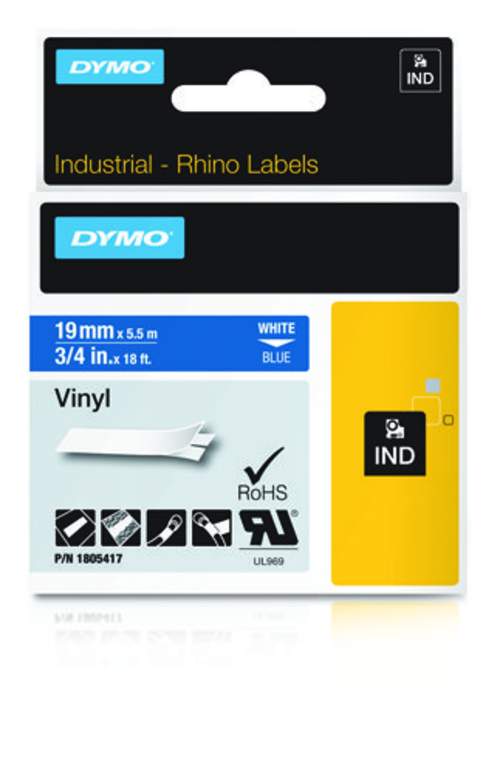 DYMO 1805417 Weiss auf Blau Label Etikette