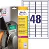 Avery Zweckform L7911-10 selbstklebendes Etikett Abgerundetes Quadrat Dauerhaft Weiß 480 Stück(e)