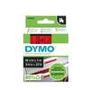 DYMO D1 - Standardetiketten - Schwarz auf Rot - 19mm x 7m