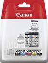 Original Canon 2078C005 / 580/581CMYK Tinte schwarz, cyan, magenta, gelb - 5 Stück