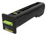 Original Lexmark 72K20Y0 Toner gelb
