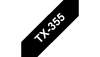 Brother TX-355 Weiss auf Schwarz Label Etikette