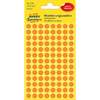 Haftetiketten 8mm neon orange BUNT 416 Stück 
